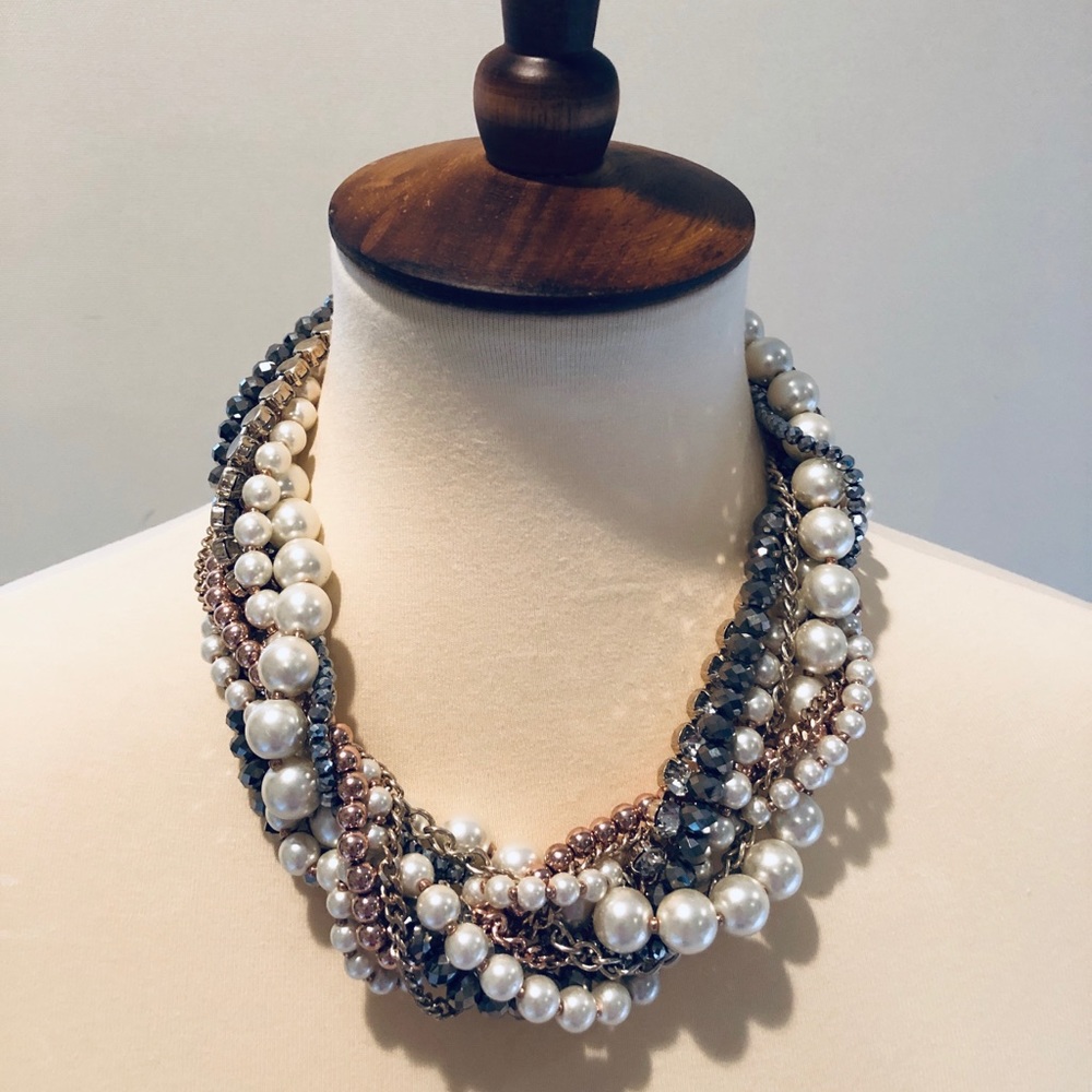 Loft Pearl Braided Necklace
